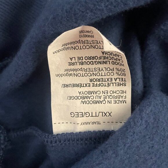 Under Armour UA Rival Fleece Hoodie Mens 2XL XXL Blue Colorblock 1366357 New NWT - Picture 4 of 6